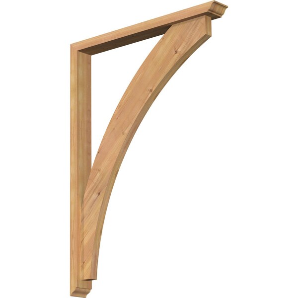 Ekena Millwork Thorton Traditional Smooth Bracket w/ Offset Brace, Western Red Cedar, 3 1/2"W x 30"D x 42"H BKT0402X30X42THR01SWR - main
